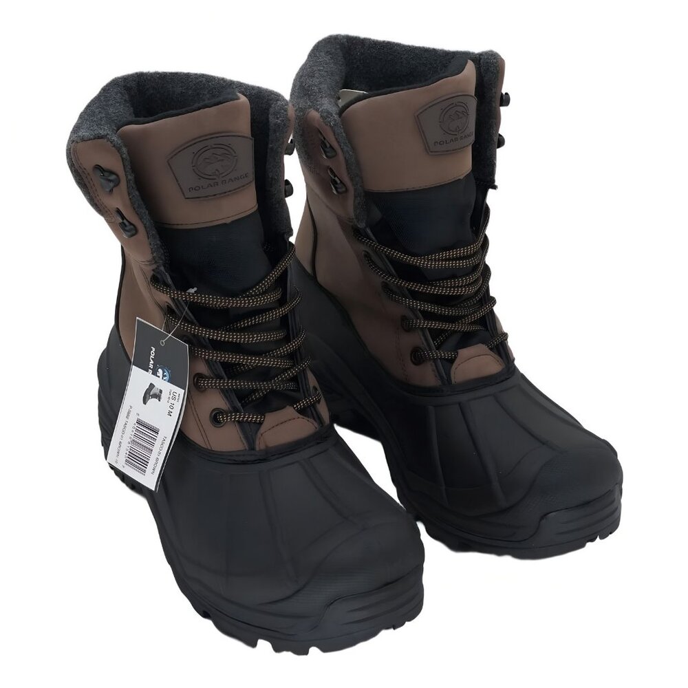Polar Range Men's Tasco Cold Weather Snow Boots Brown Size 10